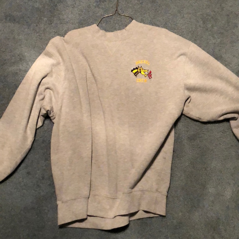 Drexel University crew no hooded sweatshirt